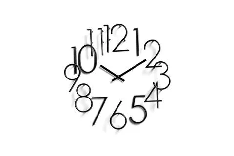Pointers and large numbers of a clock Stock Photos