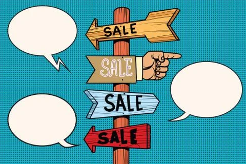 Pointers arrow sale signs navigation Stock Illustration