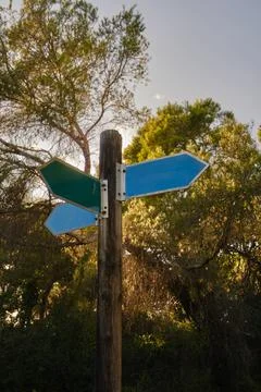 Pointers arrows in the park 스톡 사진