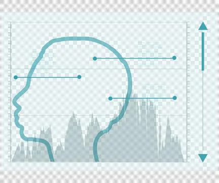 Pointers on illustration of a head Stock Photos