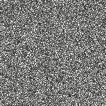 Pointillism high density seamless dots pattern. Abstract monochrome halftone Illustrazione stock