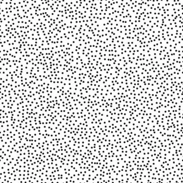 Pointillism middle density seamless dots pattern. Abstract monochrome halftone Illustrazione stock