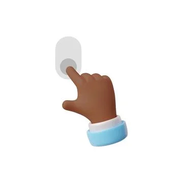 Pointing 3D hand icon vector illustration Illustrazione stock
