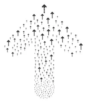 Up Pointing Arrow Collage with Dotted Arrow Illustrazione stock