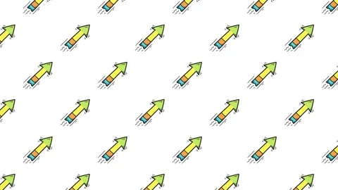 Pointing arrow icon repeat animation Stock Footage 327555151