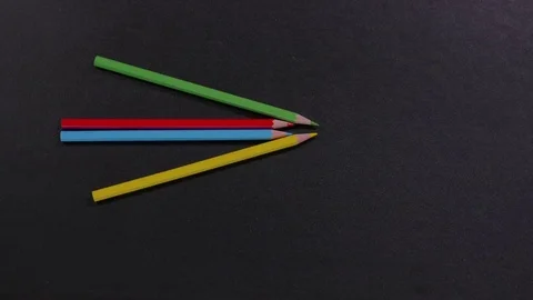 Pointing arrows out of pencils Stock Footage 71226152