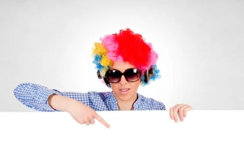 Pointing blank space Stock Photos