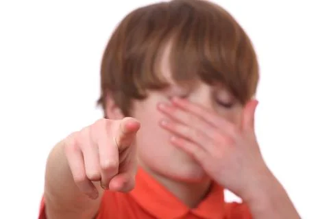 Pointing boy Stock Photos