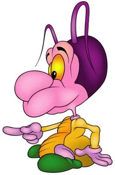 Pointing Bug Stock Illustration