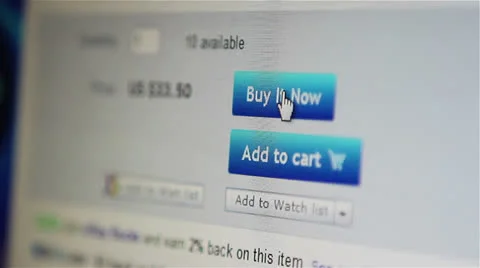 Pointing to buy online on website Stock Footage