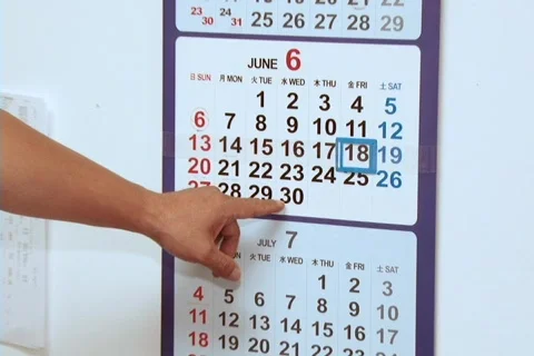 Pointing a Calendar 動画素材 777058