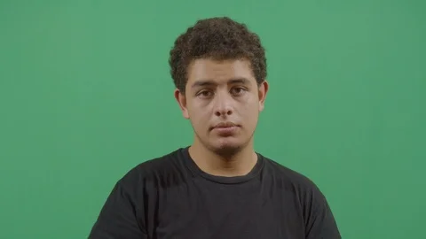 Pointing at the camera with the finger by a young boy in ecuador Video stock 115338430