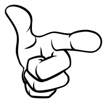 Pointing Cartoon Hand イラスト素材