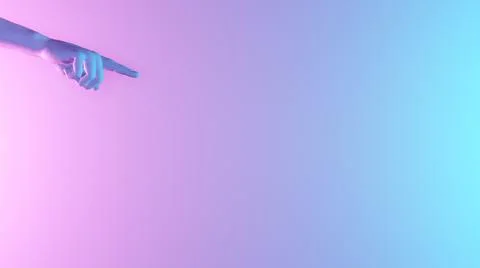 Pointing on a Colored Background Stock Illustration