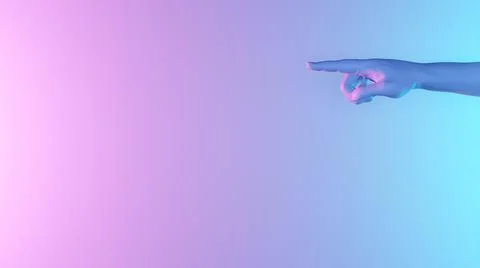 Pointing on a Colored Background Stock Illustration