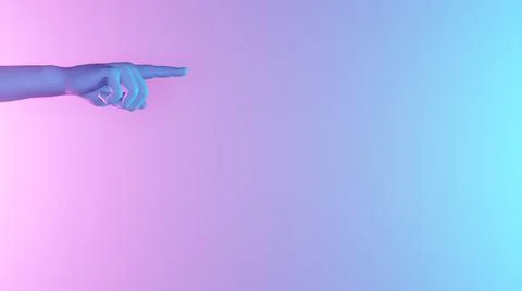 Pointing on a Colored Background Stock Illustration