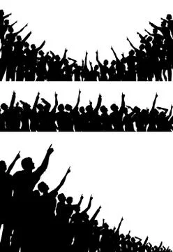 Pointing crowds Stock-Illustration