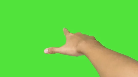 Pointing the culprit hand gesture isolated on green screen. Chroma key Stock Footage 291913500