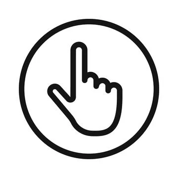 Pointing Cursor Hand Icon Perfect for User Interface Navigation 스톡 일러스트