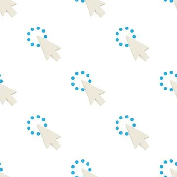 Pointing cursor pattern seamless vector Stock Illustration