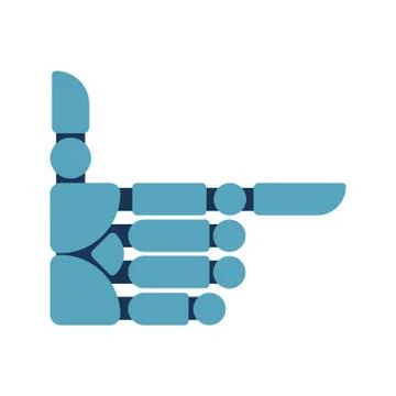 Pointing Cyborg Hand. Robot hand thumb forward. Vector illustration Stock Illustration