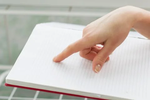 Pointing at a Document Stock Photos