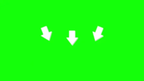 Pointing doodle arrows pointing down on green screen Stock Footage 336882579