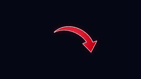 Pointing doodle arrows pointing down Red curved on black background Stock Footage 336882629