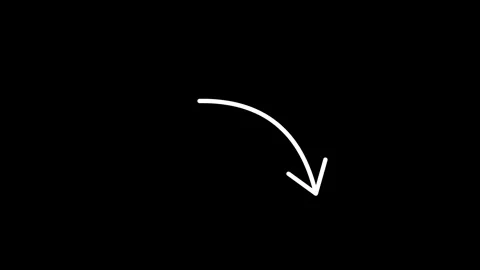 Pointing doodle arrows set with hand drawn sketchy animation for creative Stock Footage 345885691