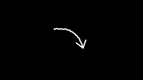 Pointing doodle arrows set of hand-drawn animated graphic elements for busine Stock Footage 345885778