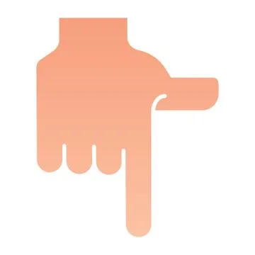 Pointing down hand flat icon. Direction down vector illustration isolated on Stock Illustration