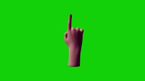 Pointing finger on green background 库存影片 333560850