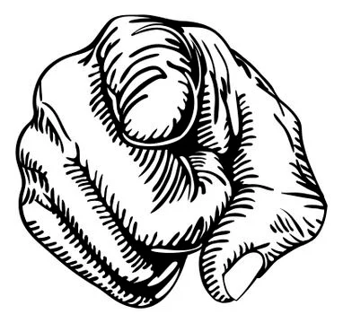 Pointing the finger イラスト素材