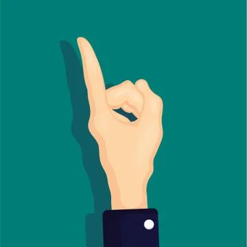 Pointing finger Stock Illustration