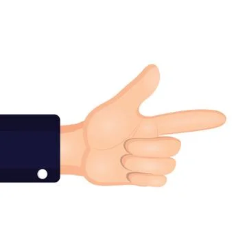 Pointing finger Stock Illustration