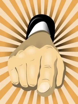 Pointing finger Stock Illustration