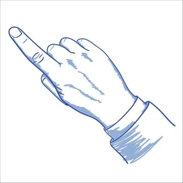 Pointing finger Stock Illustration