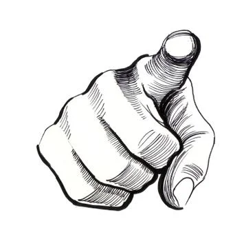 Pointing finger Stock Illustration
