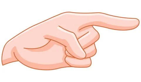Pointing finger Stock Illustration