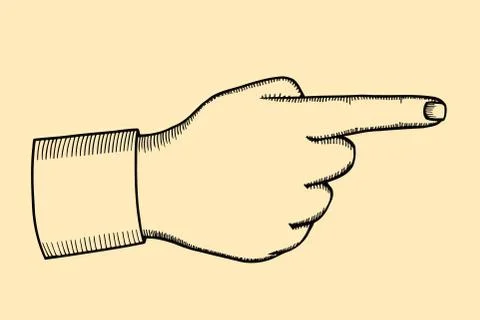 Pointing finger illustration Stock Illustration