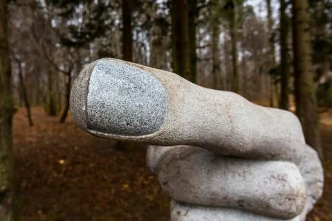 Pointing finger Stockfoto's