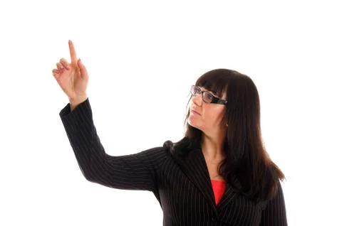 Pointing a finger up Stock Photos