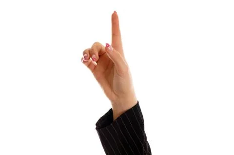 Pointing a finger up Stock Photos