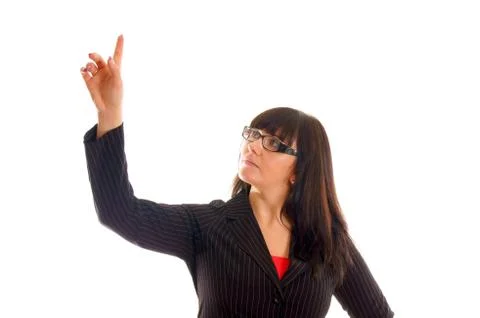 Pointing a finger up Stock Photos