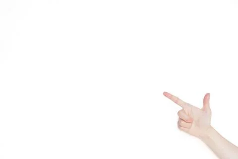 Pointing finger Foto stock
