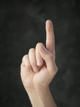 Pointing finger Foto stock