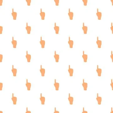 Pointing finger up seamless pattern design Illustrazione stock