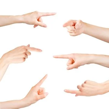 Pointing fingers set 写真素材