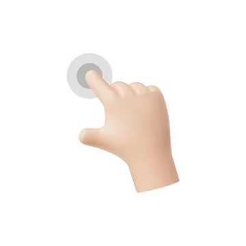 Pointing gesture 3D hand icon vector illustration Stock Illustration
