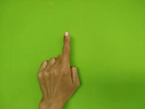 Pointing gesture finger Stockfoto's